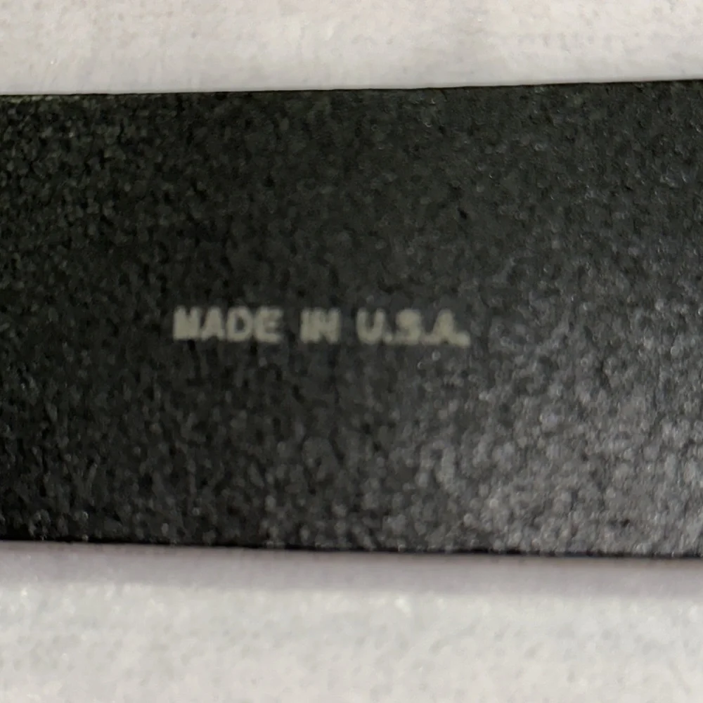 Remo Tulliani Genuine Leather Black Belt Silvertoned Buckle Made in USA Size 44